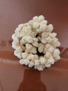Cream Crochet Flower Gajra