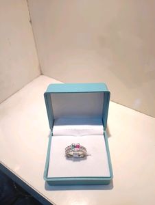Colorfull Diamond Ring Pure Silver 925