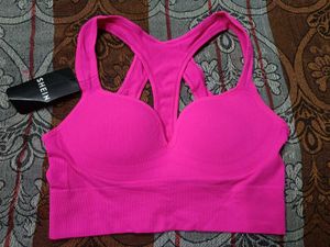SHEIN Pink Sports Bra