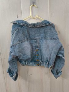 Cropped Denim Y2K Jacket