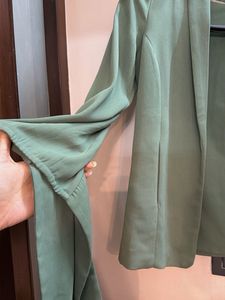 Green structured blazer