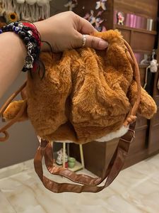 Cute Cartoon Plush Crossbody Bag