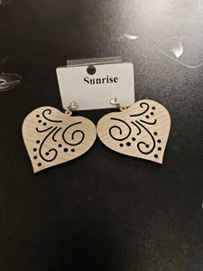 Heart Shape Tribal Design Earrings