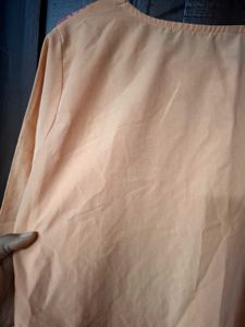 Stylish Peach Printed Kurta