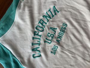 LA White &amp; Teal Baby Tee