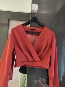 Stylish Red Wrap Co-ord set