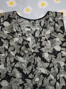 Floral Print Sleeveless Blouse
