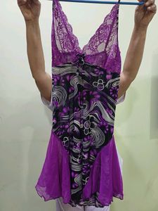 Women's Purple Floral Nightgown