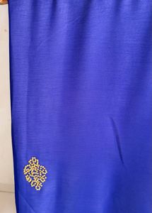 Royal Blue Embellished Saree