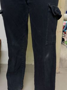 Black Cargo Jeans