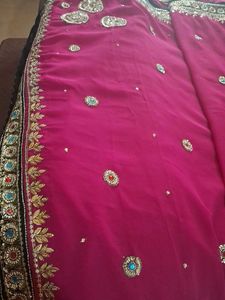 Designer Embroidered Silk Saree