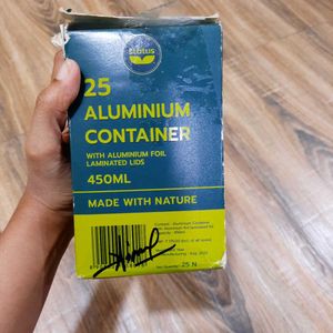 Brand New Aluminium Containers &amp; Wooden Forks