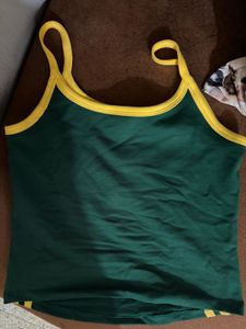 Brasil Graphic Crop Tank Top
