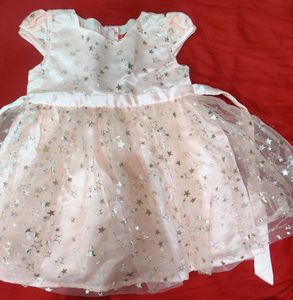 Net Star Print Baby Girl Frock
