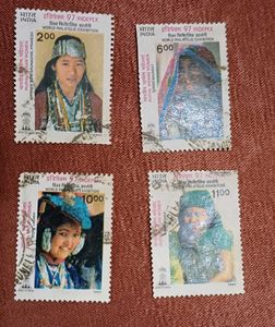 Vintage India Rural Women Stamps - 1997