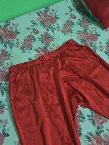Red Ethnic Palazzo Pants