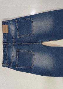 Classic Blue Wash Wide Leg Jeans