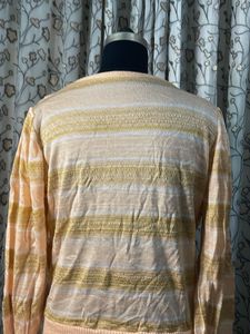 Striped Wrap Front Top