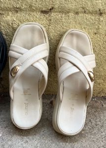 Stylish Cream Platform Sandals