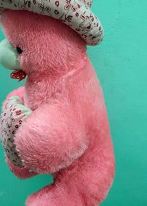 Cute Pink Teddy Bear with Heart