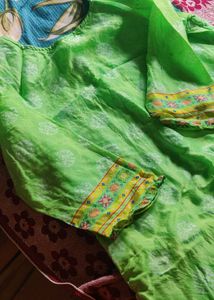 Green Embroidered Kurta Set