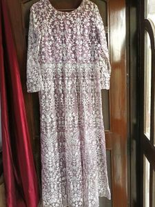 Lace Anarkali Kurta Set