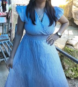 Blue Striped Summer Dress