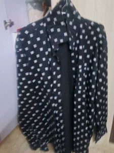 Men's Black Printed Shirt 3xl