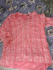 Beautiful Pink Printed Kurta