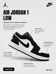 Air Retro 1 Panda Low