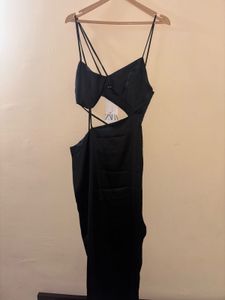 Zara Black Cut-out Dress