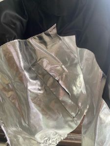 Nike Silver Cropped Windbreaker Jacket