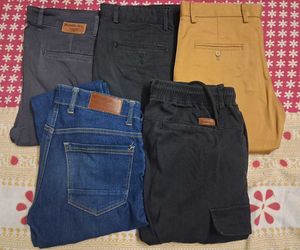 Men's Casual Chinos - Set of 5