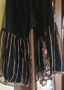 Black &amp; Gold Embroidered Kurti