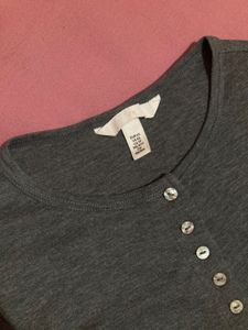 H&amp;m Button-Up Long Sleeve Top