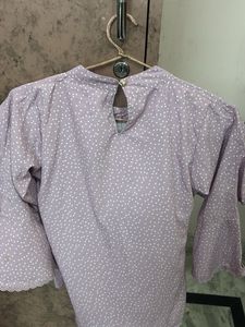 Chic Polka Dot Top with Embellishment