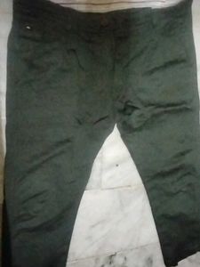 Dark Green Casual Pants