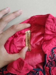 Indie Embroidered Pink Kurta
