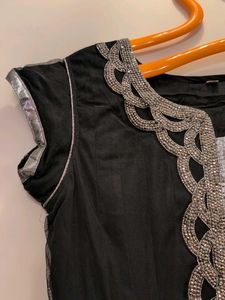 Sparkly Elegant Black Ethnic anarkali set
