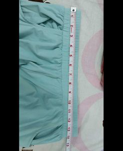 Light Blue Graphic Print Pants