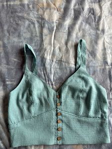 Mint Green Cropped Cami Top