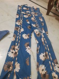 Blue Floral jumpsuit with shrug