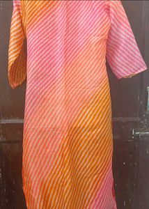 Vibrant Ombre Striped Kurta kota doria