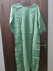 Mint Green Embroidered Kurti