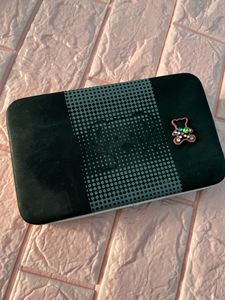 Cute teddy print clutch