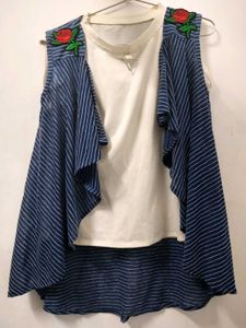 Rose Patchwork Sleeveless Vest