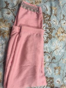 Elegant Pink Kurta Set with Embellishments