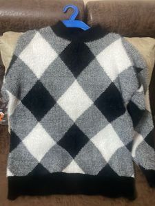 Black & White Plaid Sweater
