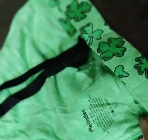 Green Clover Print Bra