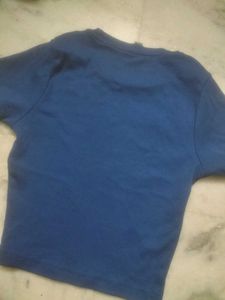 Trendy Blue Crop Top